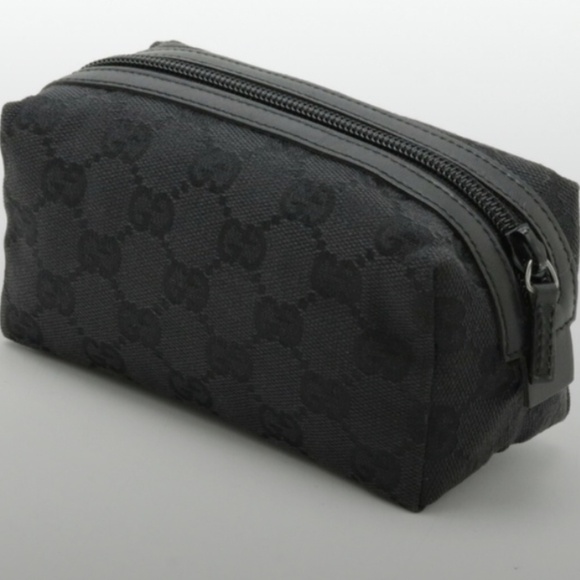 Gucci GG Black Canvas Cosmetic/Accessory Pouch - Excellent Condition! - Picture 1 of 16